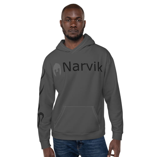 Narvik AOP Hoodie v 14 Tatoo - Schiefer