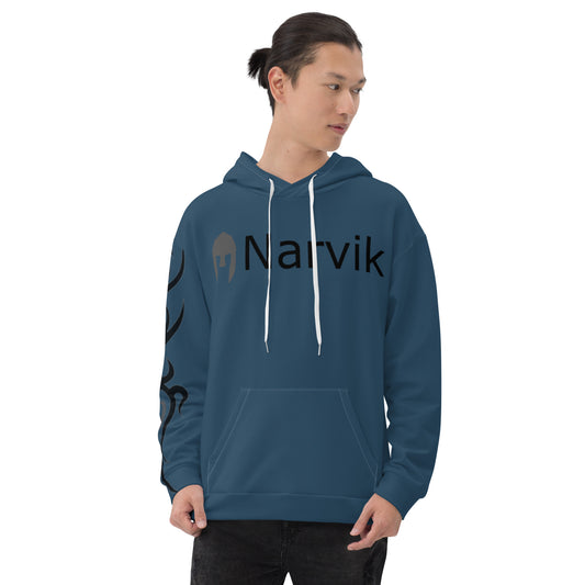 Narvik AOP Hoodie v 14 Tatoo - Pale Navy