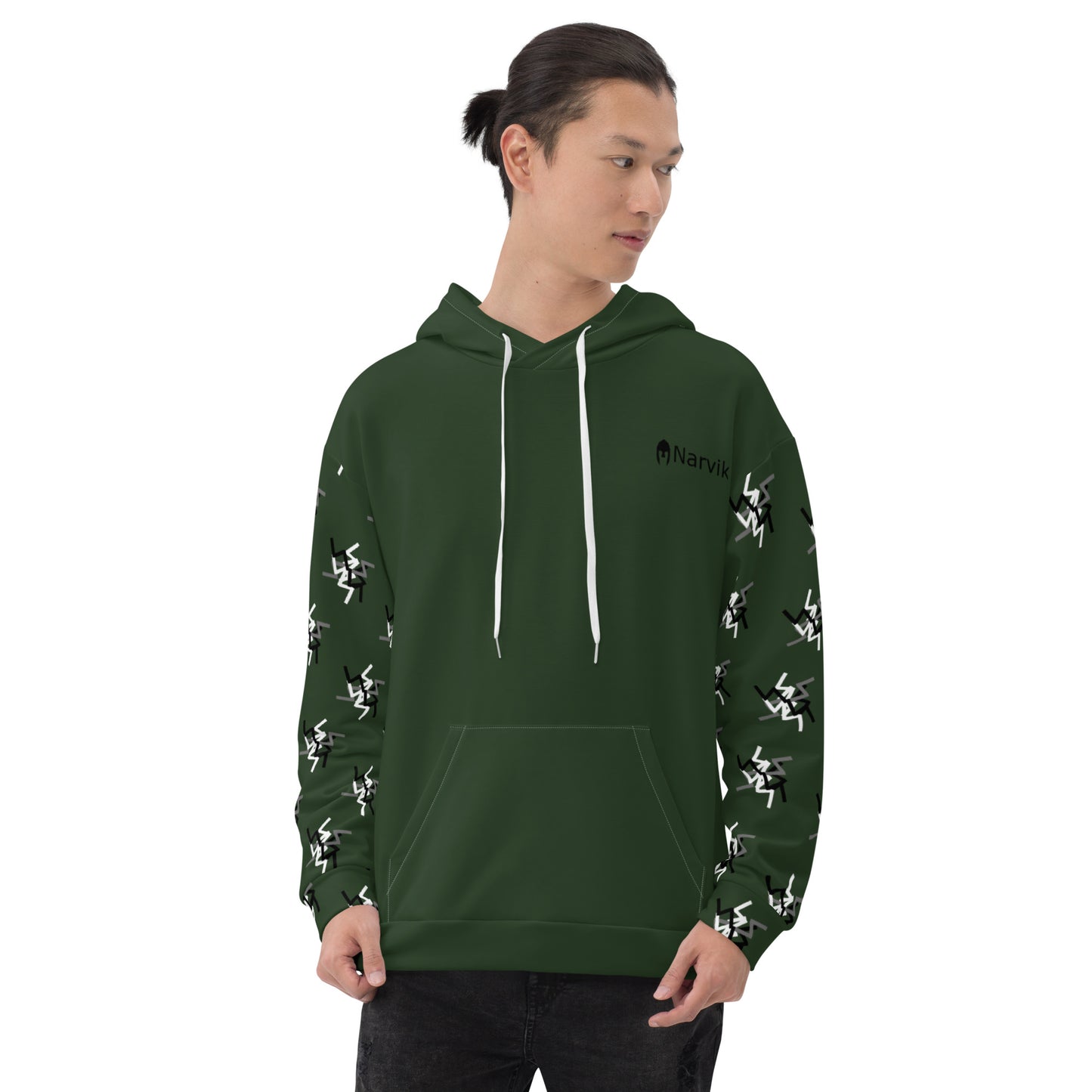 Narvik AOP Hoodie v 12 - Alpine Green