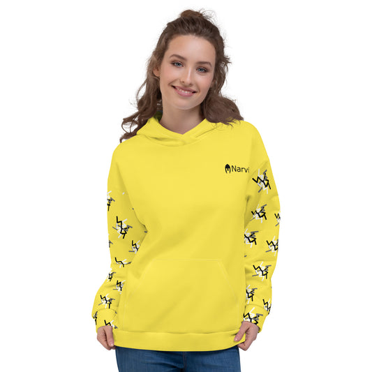 Narvik AOP Hoodie v 12 - Yellow