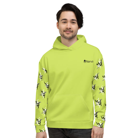 Narvik AOP Hoodie v 12 - Lime