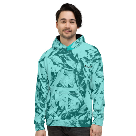 Narvik AOP Hoodie v 9 - Turquoise