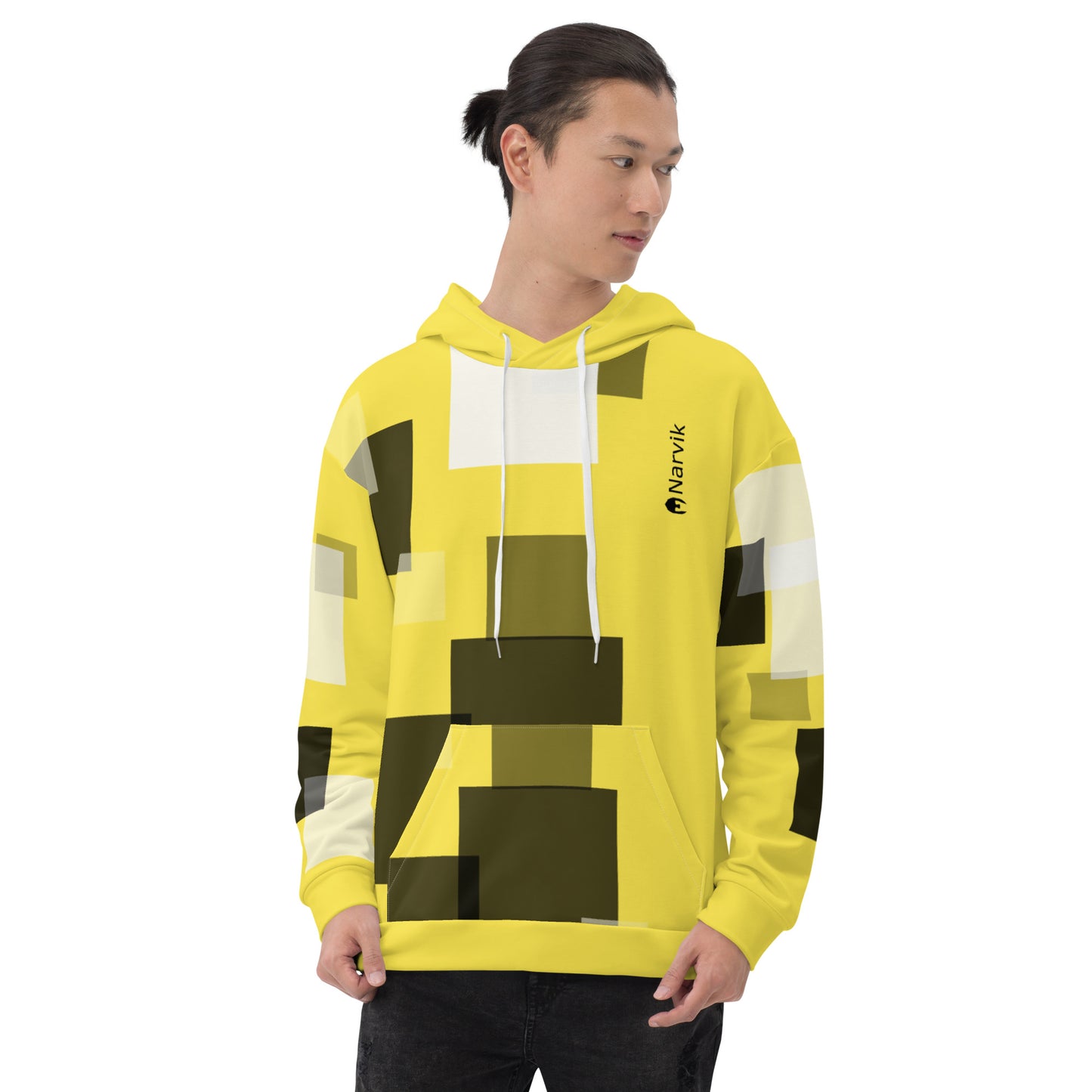 Narvik AOP Hoodie v 7 - Yellow