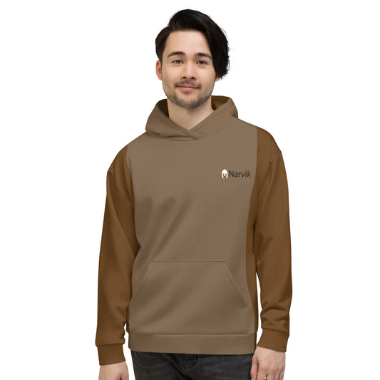 Narvik AOP Hoodie v 11 - Brown