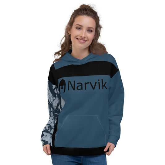 Narvik AOP Hoodie v 2 - Pale Navy