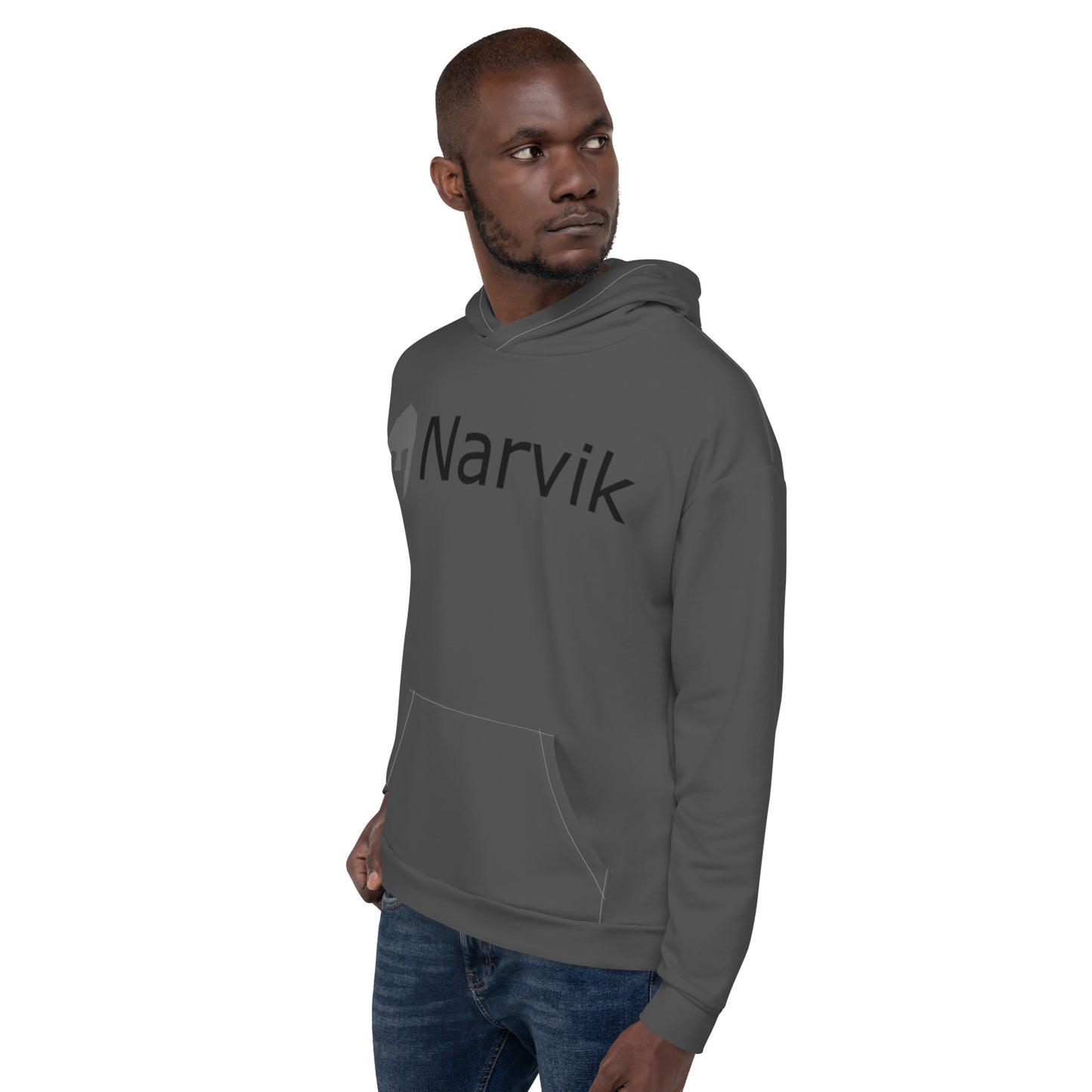 Narvik AOP Hoodie v 14 Tatoo - Schiefer